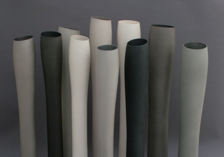 Group of slim tall vessels
