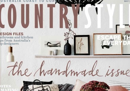 Danielle Creenaune's work shown in the cover of CountryStyle magazine