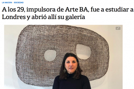 Director of jaggedart Andrea Harari Interview by Gabriela Origlia in La Nacion