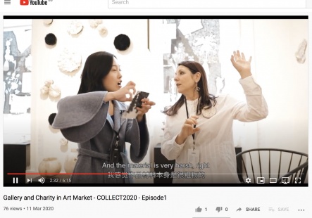 Isabella Liu from London Design Academy has interviewed jaggedart and artists at Collect 2020 