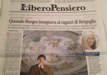 Libero features Ricardo Cinalli's artwork on 23 March 2013